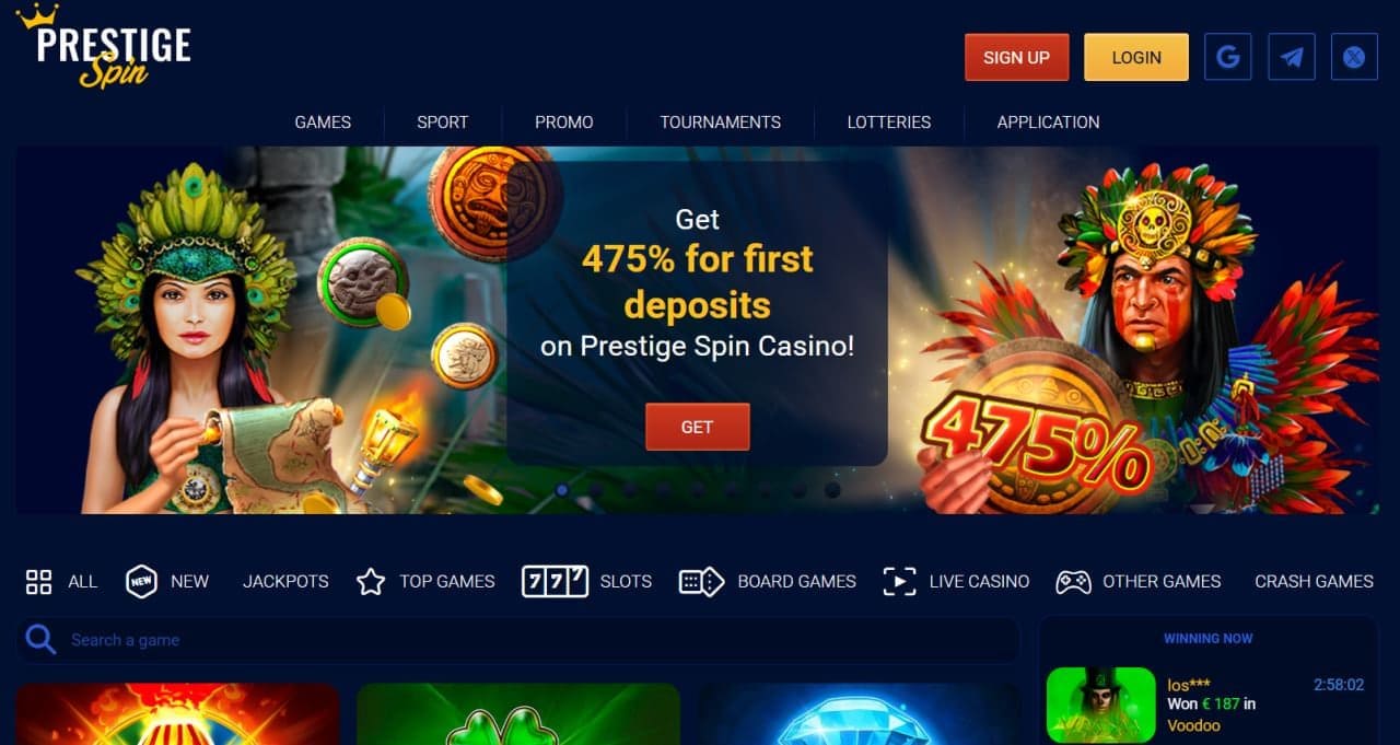 Prestige Spin Casino - Real Money Slot Games & Jackpots